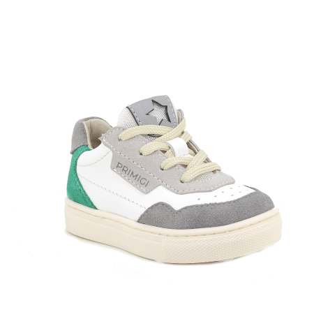 Pantofi baieti - Pantofi din piele naturala baieti, alb-verde - Primigi