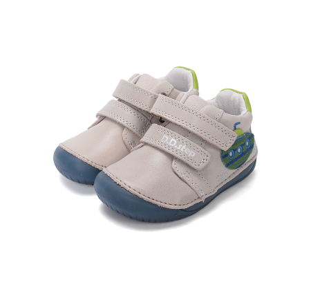 Pantofi baieti - Pantofi din piele naturala baieti barefoot, cu submarin - DD Step