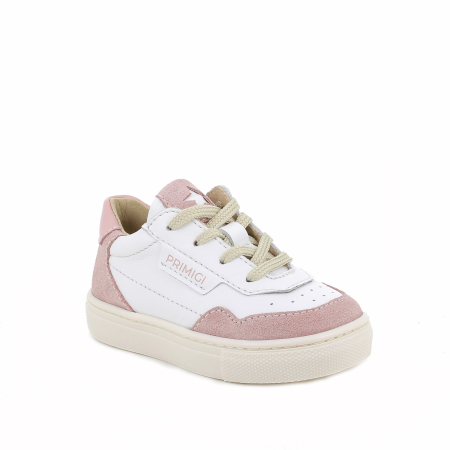 Încălțăminte fete - Pantofi din piele naturala fete, alb-roz- Primigi