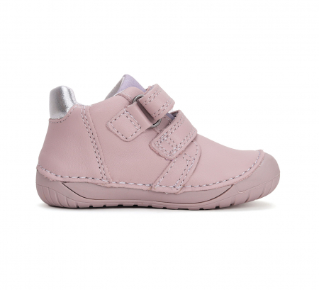Pantofi fete din piele naturala, barefoot, roz - DD Step [3]