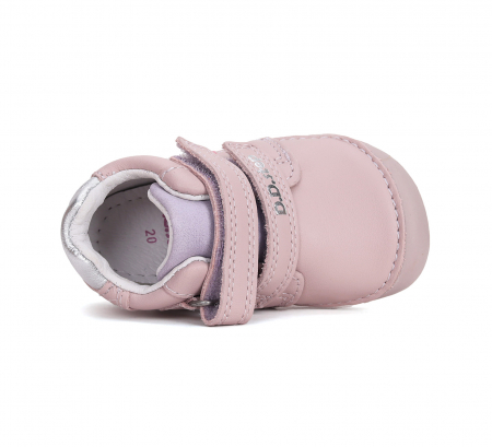 Pantofi fete din piele naturala, barefoot, roz - DD Step [4]