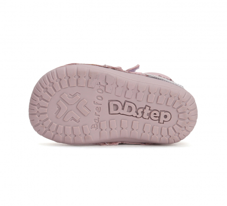 Pantofi fete din piele naturala, barefoot, roz - DD Step [5]