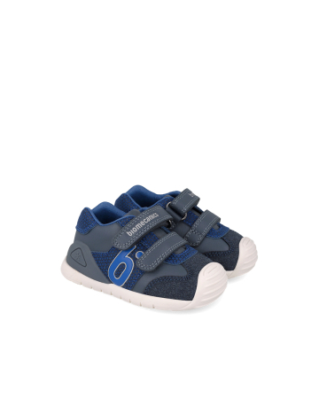 Pantofi baieti - Pantofi sport băieți Biomecanics 261108-D556 Primii Pași, piele naturală - Albastru