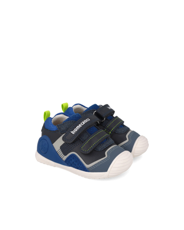 Pantofi baieti - Pantofi sport băieți Biomecanics 261124-A403 Primii Pași, piele naturală - Albastru