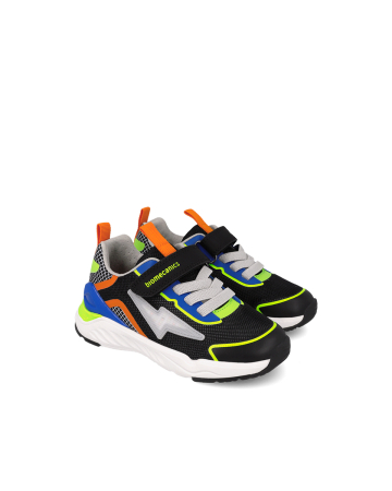 Pantofi baieti - Pantofi sport băieți Biomecanics 261271-A054, ultraușori și respirabili – Negru cu accente electrizante