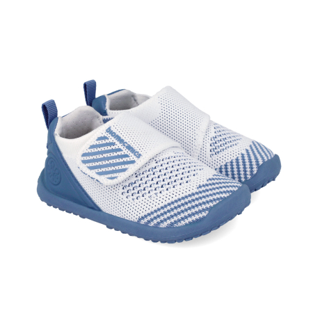 Pantofi baieti - Pantofi sport băieți din material textil/plasă elastică, albastru, Biomecanics