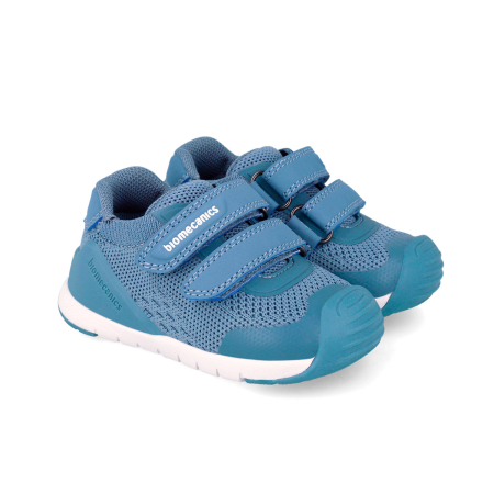 Pantofi baieti - Pantofi sport baieți din material textil/plasă respirabil, albastru - Biomecanics