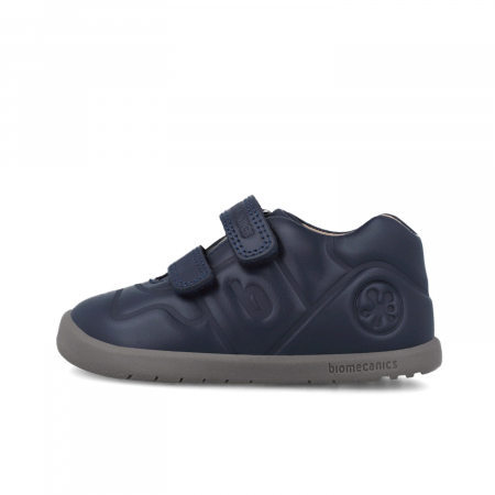 Pantofi sport baieti din piele naturala barefoot bleumarin Biomecanics [4]