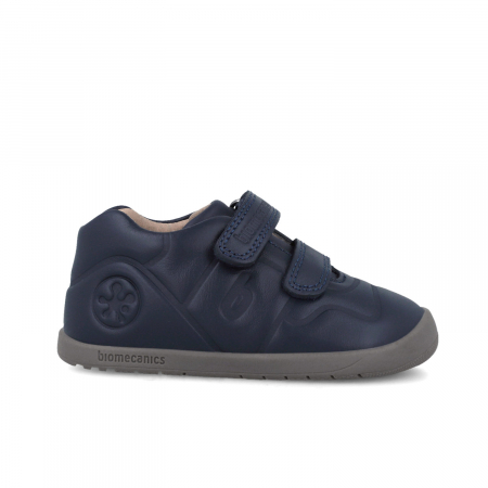 Pantofi sport baieti din piele naturala barefoot bleumarin Biomecanics [3]