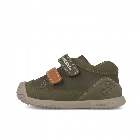 Pantofi sport baieti din piele naturala - kaki Biomecanics [4]