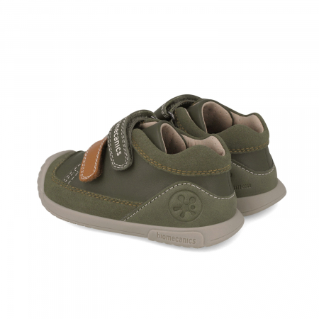 Pantofi sport baieti din piele naturala - kaki Biomecanics [1]
