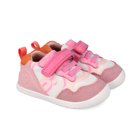 Pantofi fete - Pantofi sport barefoot primii pași fete, din canvas/textil - Biomecanics