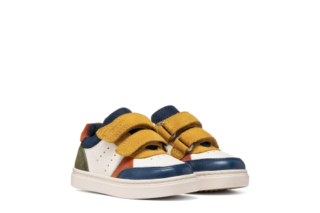 Pantofi baieti - Pantofi sport copii Geox B465NC 0CL22 C0763, din piele naturală și întoarsă – Multicolor