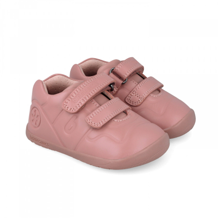 Pantofi fete - Pantofi sport fete din piele naturală barefoot roz Biomecanics