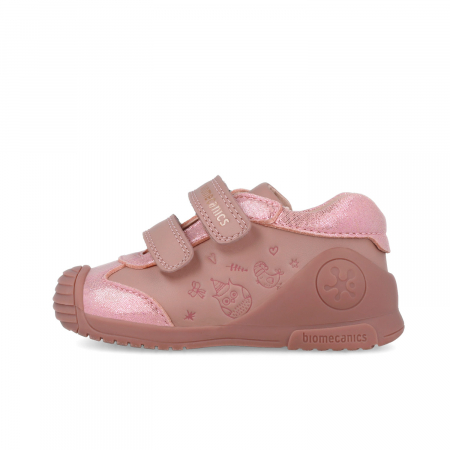 Pantofi sport fete din piele naturala roz Biomecanics [4]