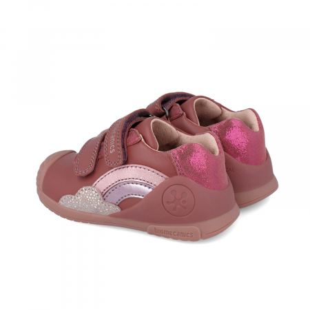 Pantofi sport fete din piele naturala roz Biomecanics [1]