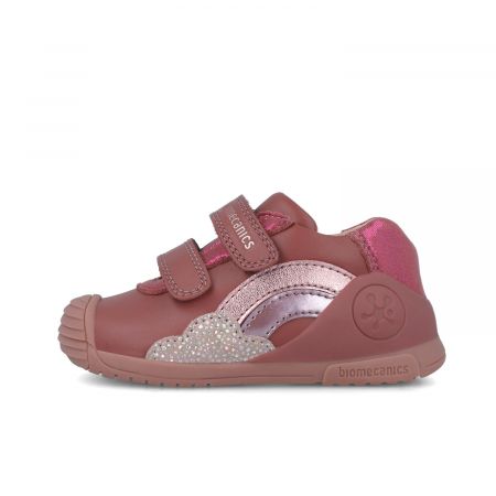Pantofi sport fete din piele naturala roz Biomecanics [4]