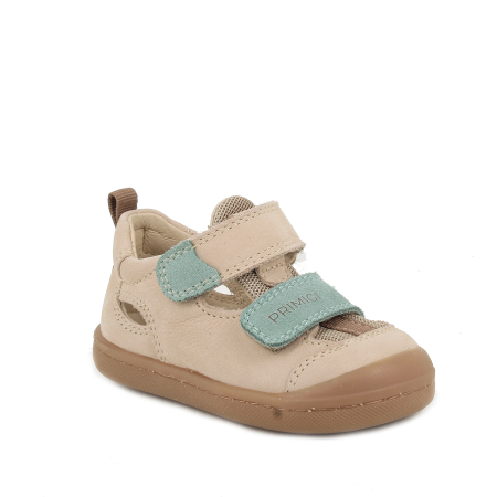 Incaltaminte baieti - Sandale copii baieti din piele naturală, bej-bleu - Primigi