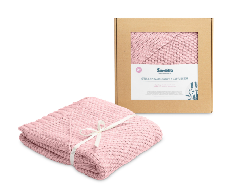 Camera copilului - Păturică cu glugă din bambus 100% pentru bebeluși – moale, respirabilă, în cutie cadou