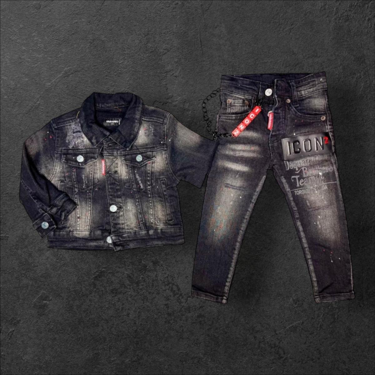 Blugi + Geaca  Black [1]