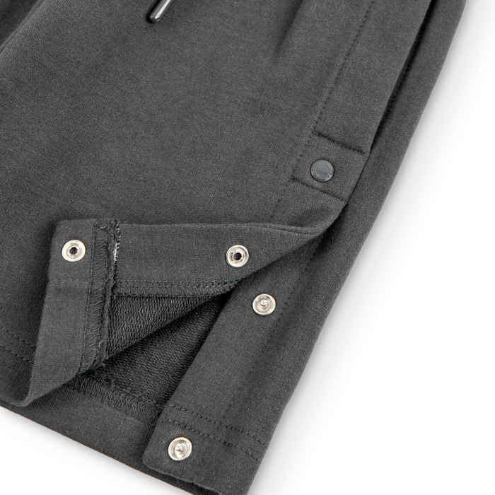 Pantaloni scurti baieti, bumbac, capse laterale, gri, brand Boboli [4]