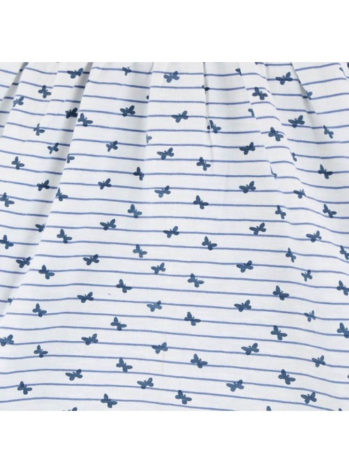 Babybol Rochita cu chilot si bandana, imprimeu fluturi, bumbac soft [3]