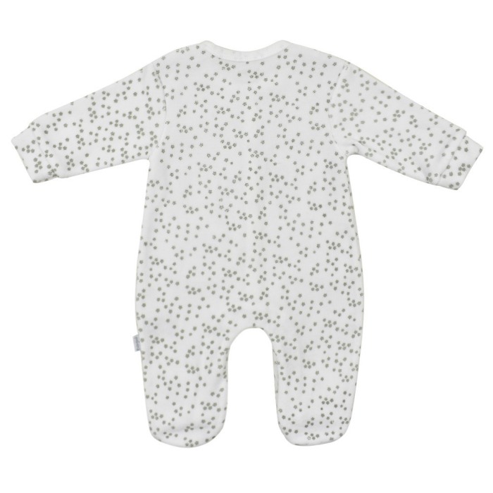 Babybol Salopeta catifea cu maneca lunga fetite 0-18 luni, stelute gri [2]