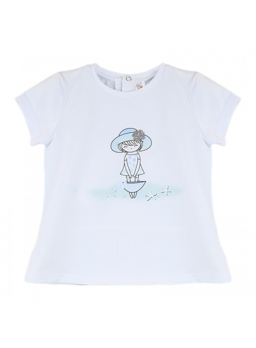 Babybol Set 3 piese fete tricou & pantalon scurt& bandana, navy [4]