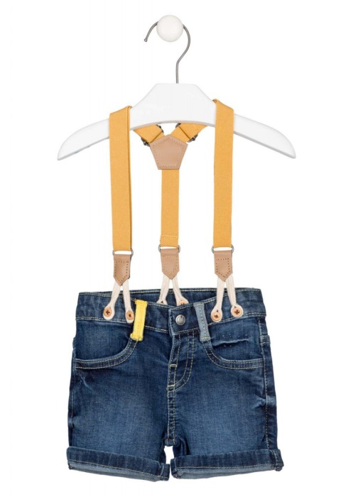 Bermuda jeans cu bretele baiat , Losan [1]