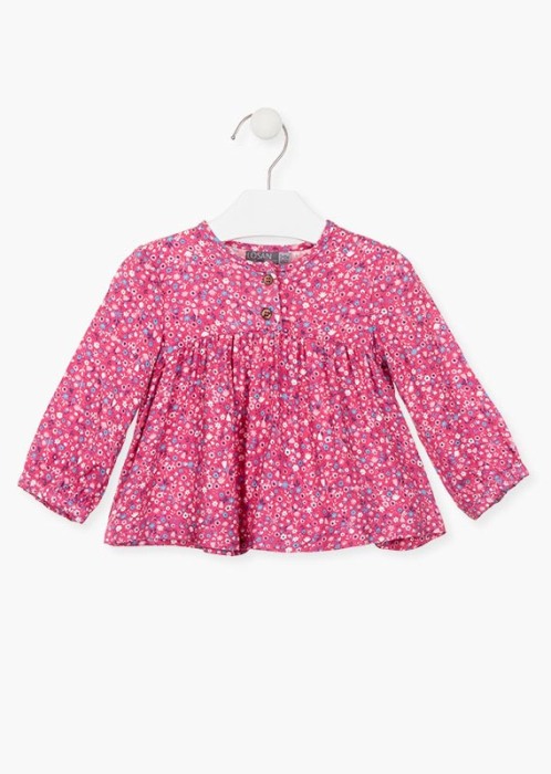 Bluza bebe fetita, imprimeu floral,roz Losan [1]