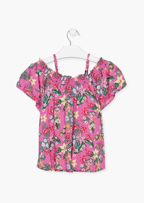 Bluza cu bretelute fete 8-16 ani , imprimeu floral, Losan [2]