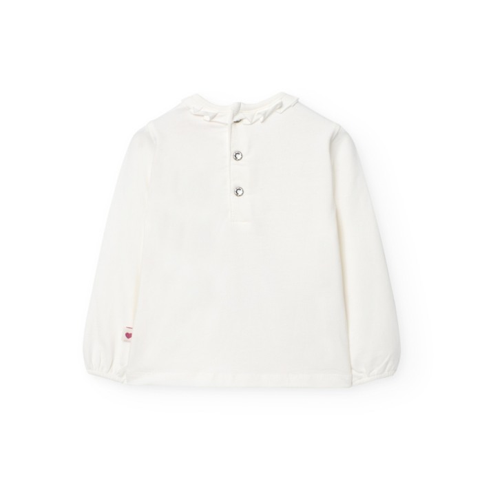 Bluza eleganta fetite, bumbac better cotton, floare cu paiete si strasuri, alb natural, Boboli [2]