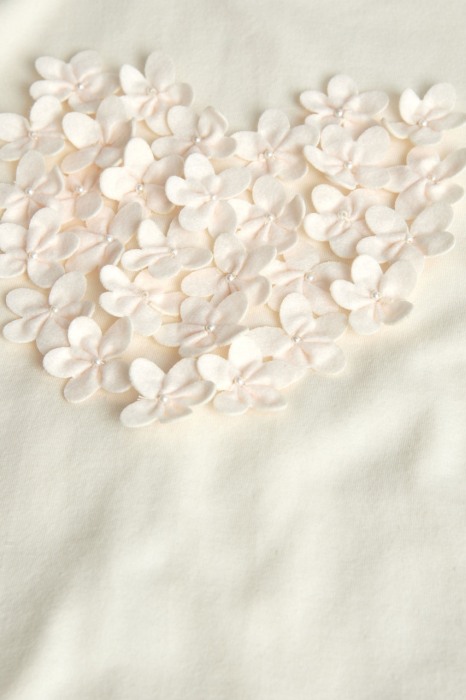 Bluza eleganta fetite, bumbac better cotton, inimioara florala cu perle, crem, brand Boboli [3]