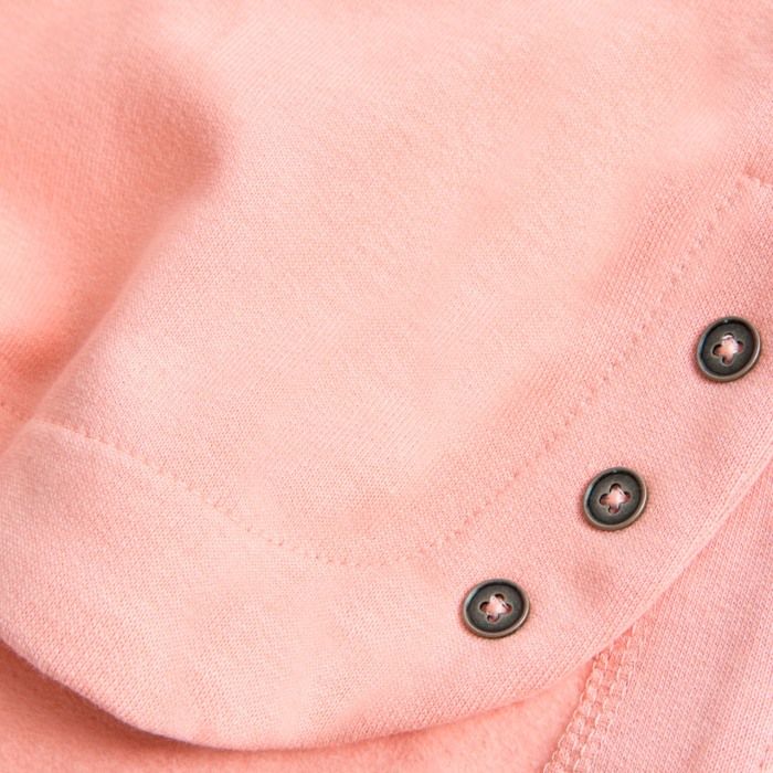 Bluza fete bumbac vatuit, broderie inima cu strasuri, roz, Boboli [5]