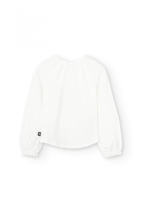 Bluza fete gama CHIC, alba, bumbac better cotton, imprimeu fetita, Boboli [2]