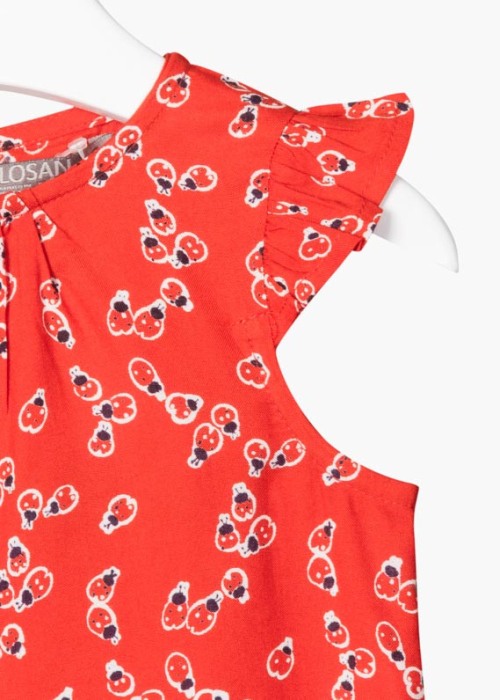 Bluza fete ms imprimeu gargarite, rosie [3]