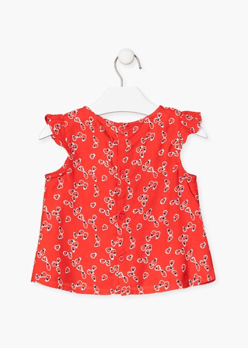 Bluza fete ms imprimeu gargarite, rosie [2]