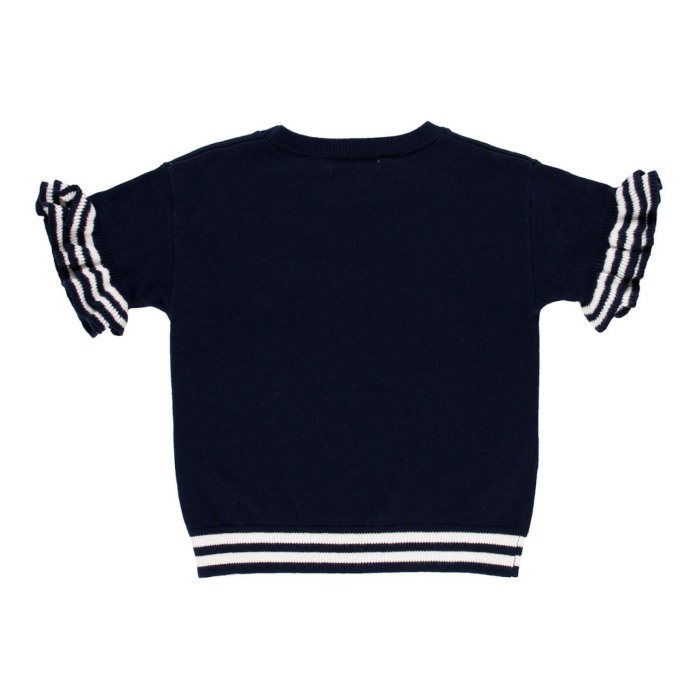 Bluza tricot cu maneca scurta, navy, Boboli [2]