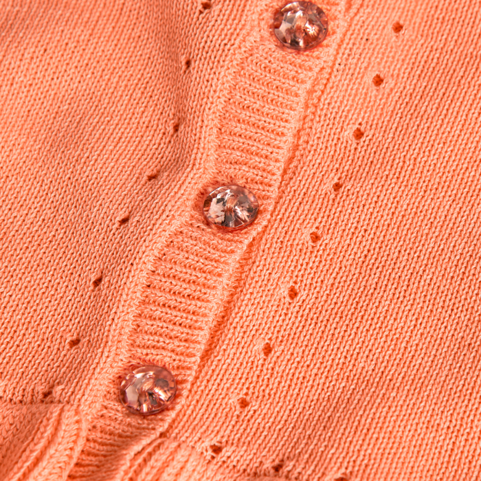 Bolero elegant rochie fetite, tricot, volanas, culoare portocalie, brand Boboli [3]