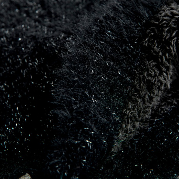 Caciula neagra tricot, model pisicuta, fibre metalice, Boboli [3]