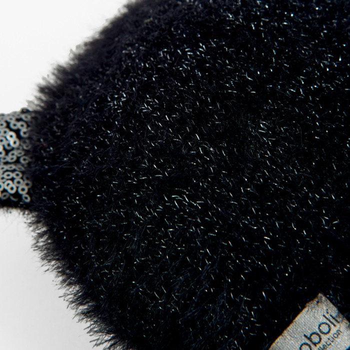 Caciula neagra tricot, model pisicuta, fibre metalice, Boboli [2]