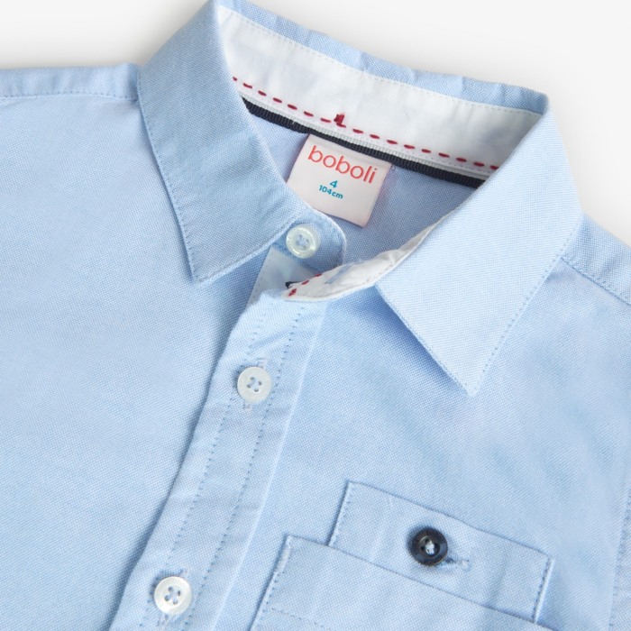 Camasa baiat, bumbac better cotton, bleu, brand Boboli [3]