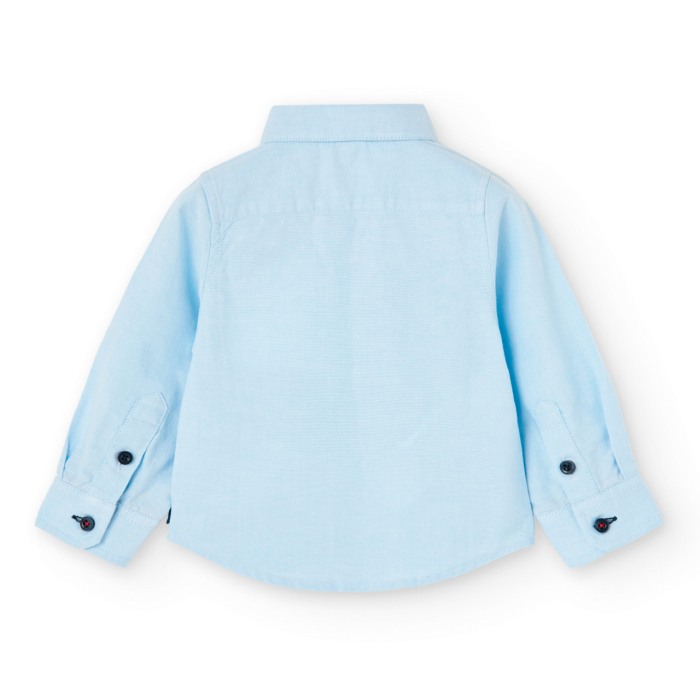 Camasa baiat, bumbac better cotton, maneca lunga, bleu, Boboli [2]