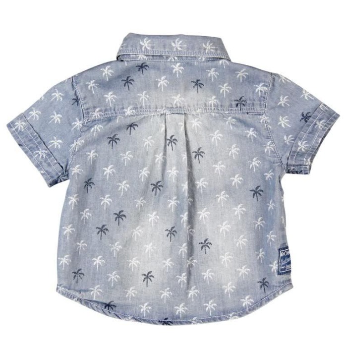 Camasa baieti jeans, imprimeu palmieri, Boboli [2]