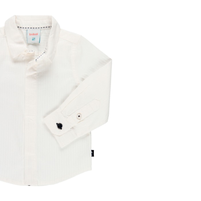 Camasa bebe baieti cu papion bleumarin, bumbac, Boboli [3]