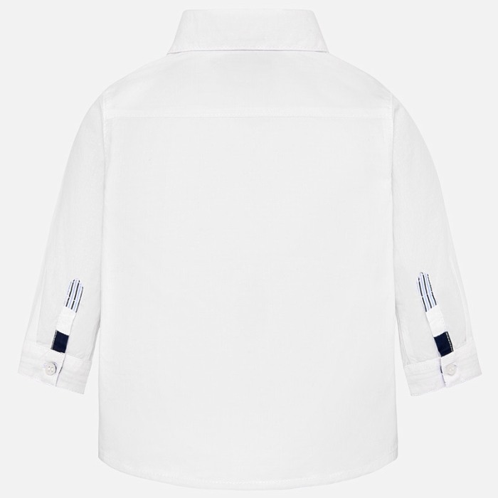 Camasa cu maneca lunga baiat 6-36 luni , Mayoral, alba [2]