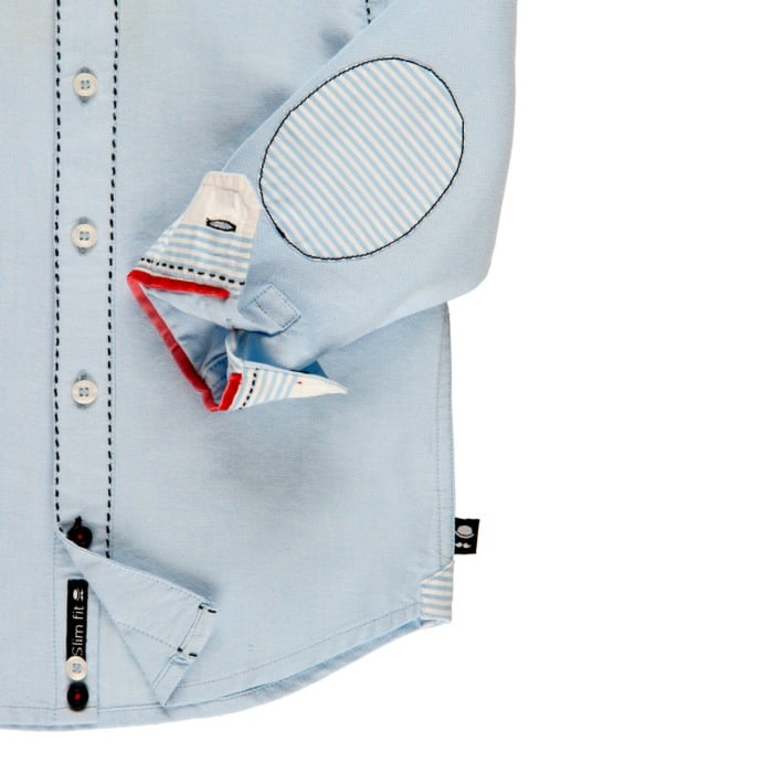 Camasa eleganta baiat, bumbac, bleu, Boboli [4]