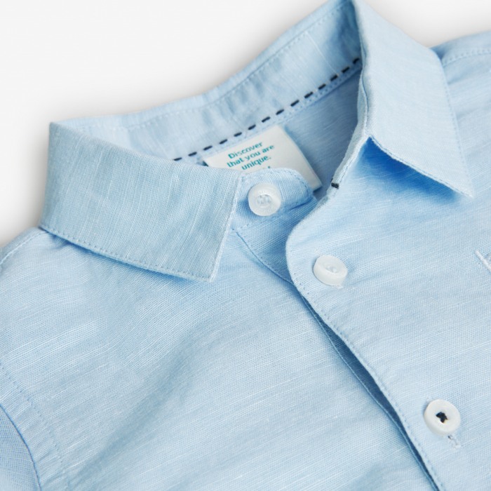 Camasa in baiat, maneca lunga, bleu, BOBOLI [3]