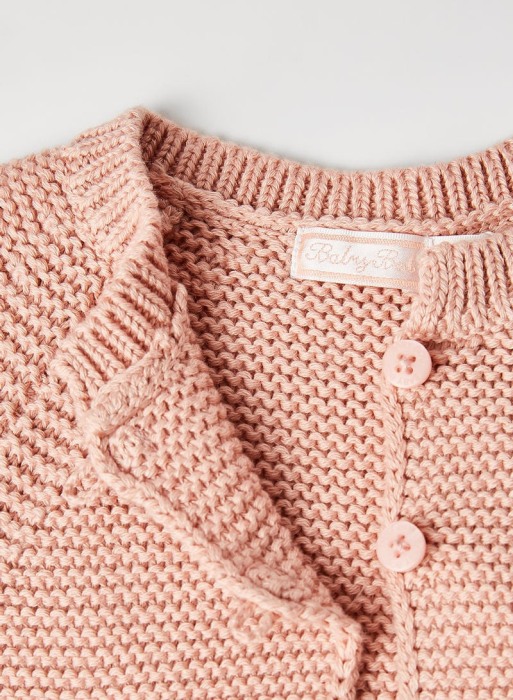 Cardigan fete roz tricotat , Babybol [3]