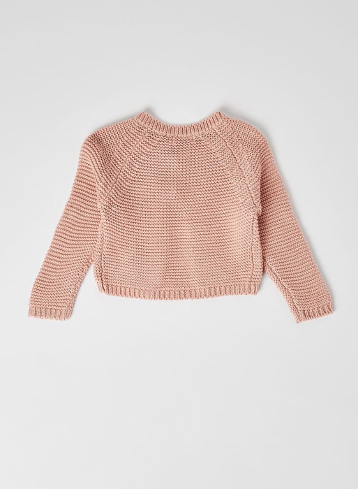 Cardigan fete roz tricotat , Babybol [2]
